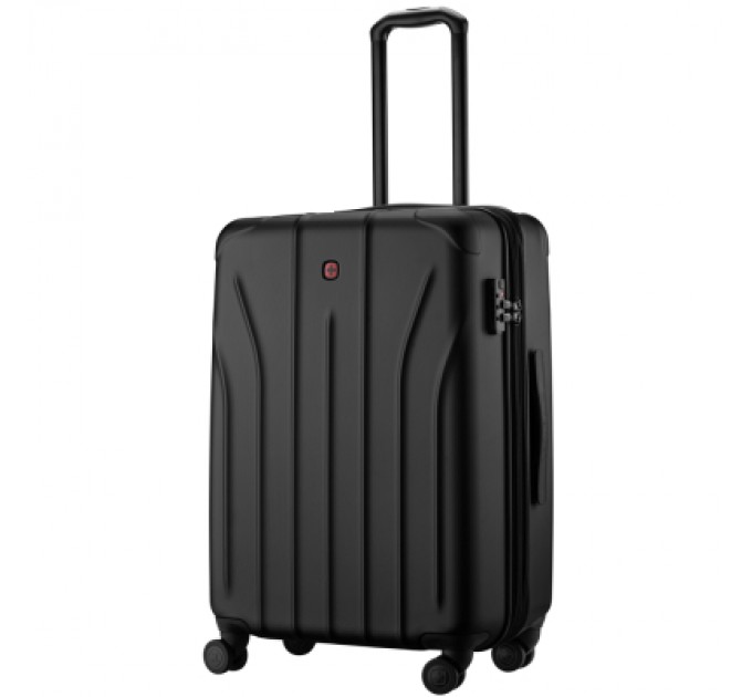 Валіза Wenger Oryson, середня, пластик, 4 колеса, чорна (653165)