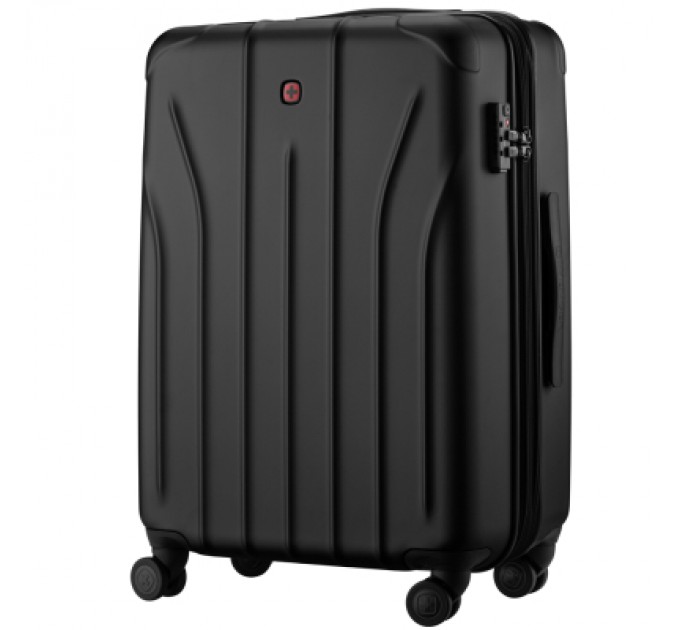 Валіза Wenger Oryson, середня, пластик, 4 колеса, чорна (653165)