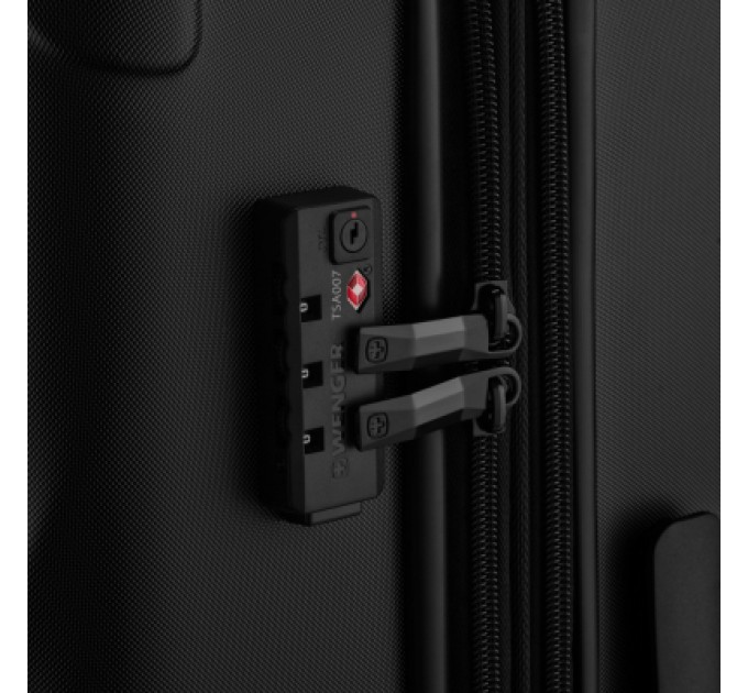 Валіза Wenger Oryson, середня, пластик, 4 колеса, чорна (653165)