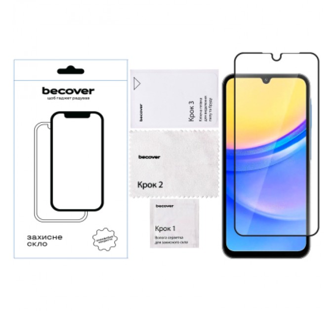 BeCover Скло захисне BeCover Samsung Galaxy A16 4G SM-SM-A165/A16 5G SM-A166 Black (712860)