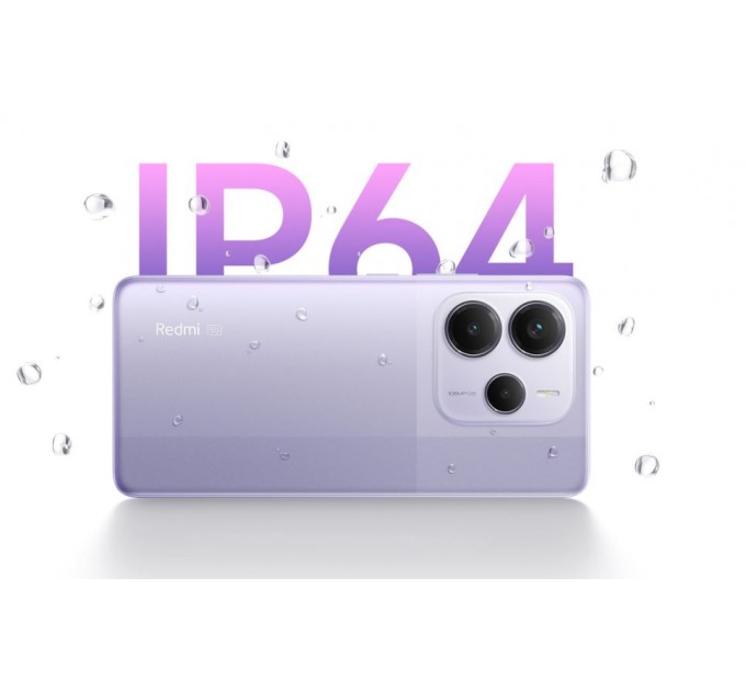 Xiaomi Смартфон Xiaomi Redmi Note 14 5G 6/128GB Lavender Purple; 6.67" (2400х1080) AMOLED / MediaTek Dimensity 7025 Ultra / ОЗУ 6 ГБ / 128 ГБ встроенной + microSD до 1 ТБ / камера 108+8+2 Мп + 20 Мп / 5G / Bluetooth, Wi-Fi, NFC / GPS, Galileo, Glonas