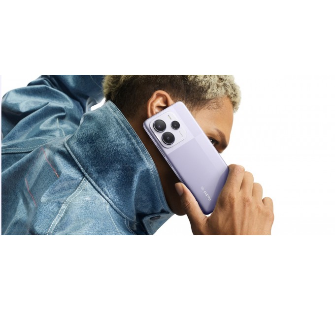 Xiaomi Смартфон Xiaomi Redmi Note 14 5G 6/128GB Lavender Purple; 6.67" (2400х1080) AMOLED / MediaTek Dimensity 7025 Ultra / ОЗУ 6 ГБ / 128 ГБ встроенной + microSD до 1 ТБ / камера 108+8+2 Мп + 20 Мп / 5G / Bluetooth, Wi-Fi, NFC / GPS, Galileo, Glonas