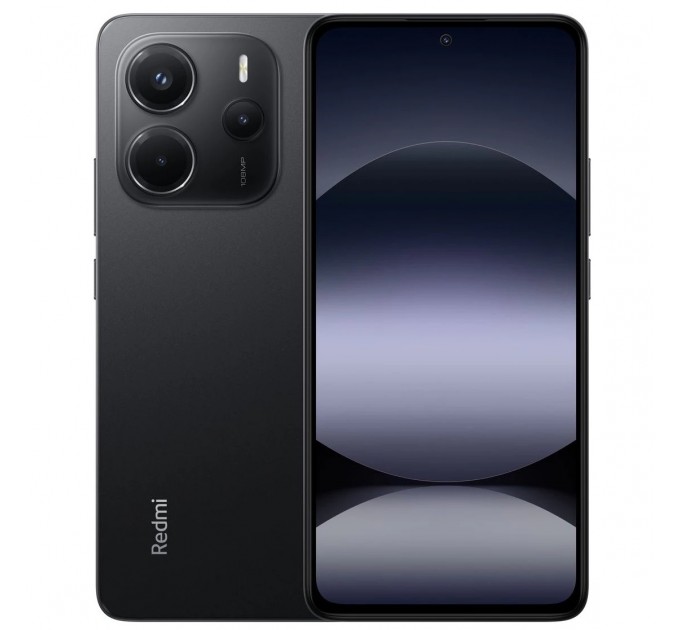 Xiaomi_ Смартфон Xiaomi Redmi Note 14 8/256GB Midnight Black; 6.67" (2400х1080) AMOLED / MediaTek Helio G99 Ultra / ОЗУ 8 ГБ / 256 ГБ встроенной + microSD до 1 ТБ / камера 108+2+2 Мп + 20 Мп / 4G (LTE) / Bluetooth, Wi-Fi, NFC / GPS, A-GPS, GLONASS, B