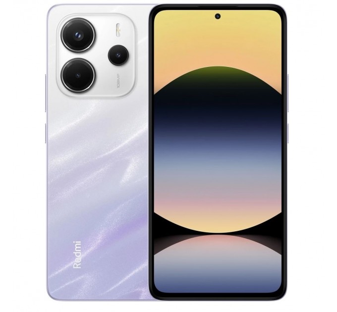 Xiaomi_ Смартфон Xiaomi Redmi Note 14 8/256GB Mist Purple; 6.67" (2400х1080) AMOLED / MediaTek Helio G99 Ultra / ОЗУ 8 ГБ / 256 ГБ встроенной + microSD до 1 ТБ / камера 108+2+2 Мп + 20 Мп / 4G (LTE) / Bluetooth, Wi-Fi, NFC / GPS, A-GPS, GLONASS, Beid