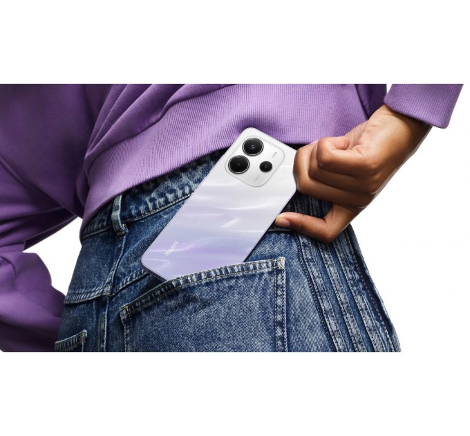 Xiaomi_ Смартфон Xiaomi Redmi Note 14 8/256GB Mist Purple; 6.67" (2400х1080) AMOLED / MediaTek Helio G99 Ultra / ОЗУ 8 ГБ / 256 ГБ встроенной + microSD до 1 ТБ / камера 108+2+2 Мп + 20 Мп / 4G (LTE) / Bluetooth, Wi-Fi, NFC / GPS, A-GPS, GLONASS, Beid