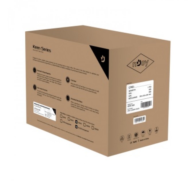 Джерело безперебійного живлення NJOY Keen 1500 (UPLI-LI150KU-CG01B) Lin.int., AVR, 4 x евро, USB, пластик