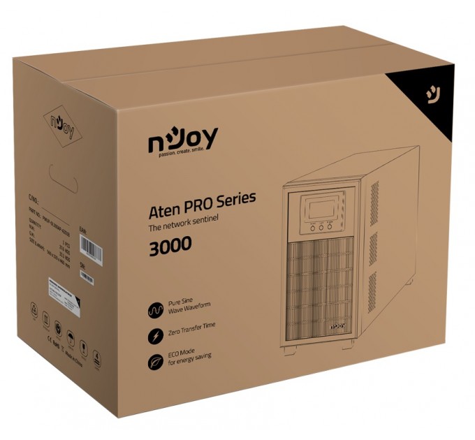Джерело безперебійного живлення NJOY Aten Pro 3000 (PWUP-OL300AP-AZ01B)