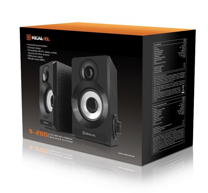 REAL-EL Акустична система REAL-EL S-200 Black