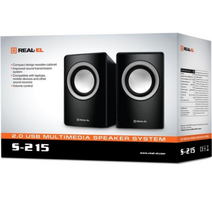 REAL-EL Акустична система REAL-EL S-215 Black