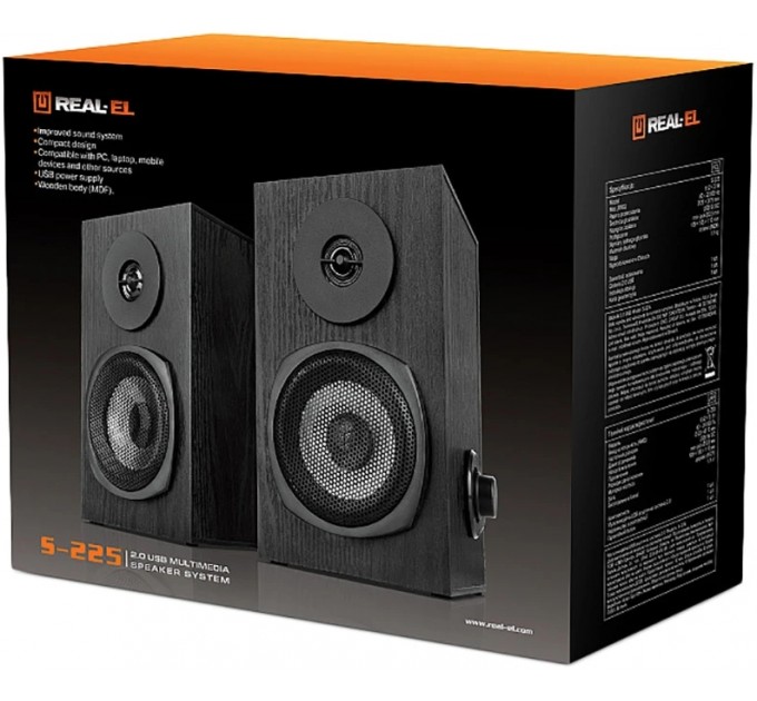 REAL-EL Акустична система REAL-EL S-225 Black