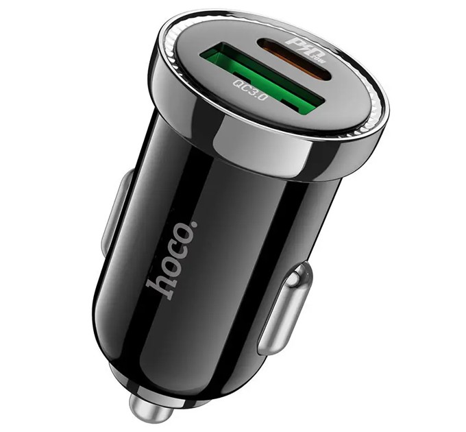 HOCO Автомобильное зарядное устройство Hoco Z44 Leading (1USB 3A QC3.0  + PD 1Type-C 20W) Black (S25727)