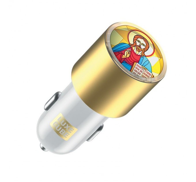 Luxe Cube Автомобильное зарядное устройство Luxe Cube Guardian J 2USB 3.4А, белый (8889998698497)