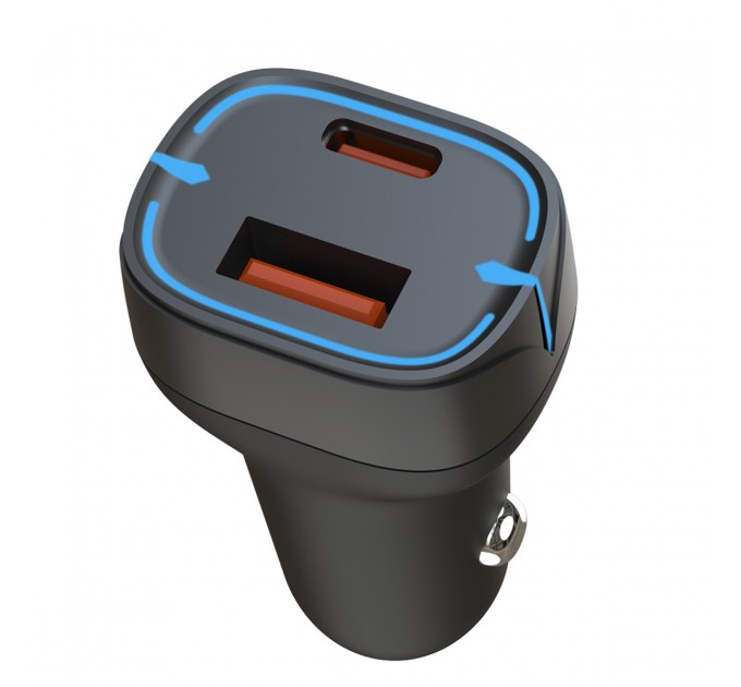 XO Автомобильное зарядное устройство XO CC37 (2USB, 3А) Black (CC37.black)