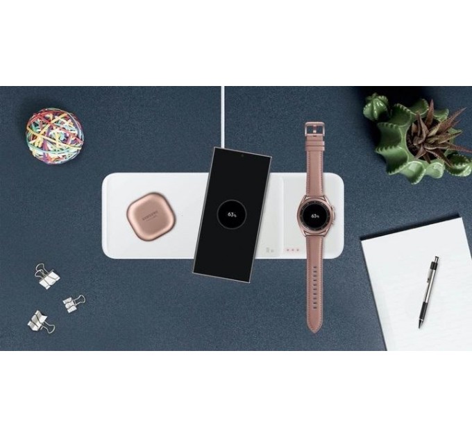 Samsung Беспроводное зарядное устройство Samsung Wireless Charger Trio charger White (EP-P6300TWEGRU)