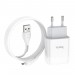HOCO Зарядное устройство Hoco C72A Glorious (1USB, 2.1А) White (6931474713001) + кабель MicroUSB
