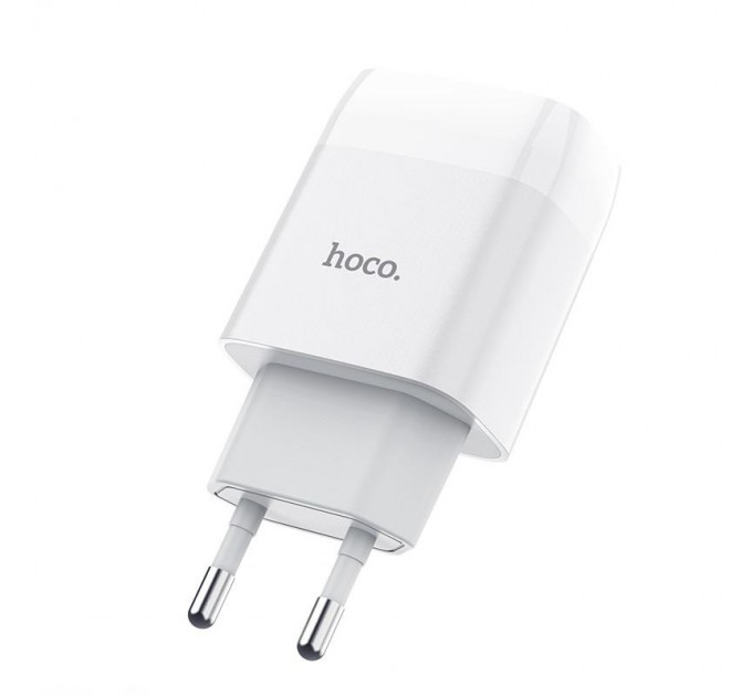 Зарядное устройство Hoco C72A Glorious (1USB, 2.1А) White (6931474713018) + кабель Type-C