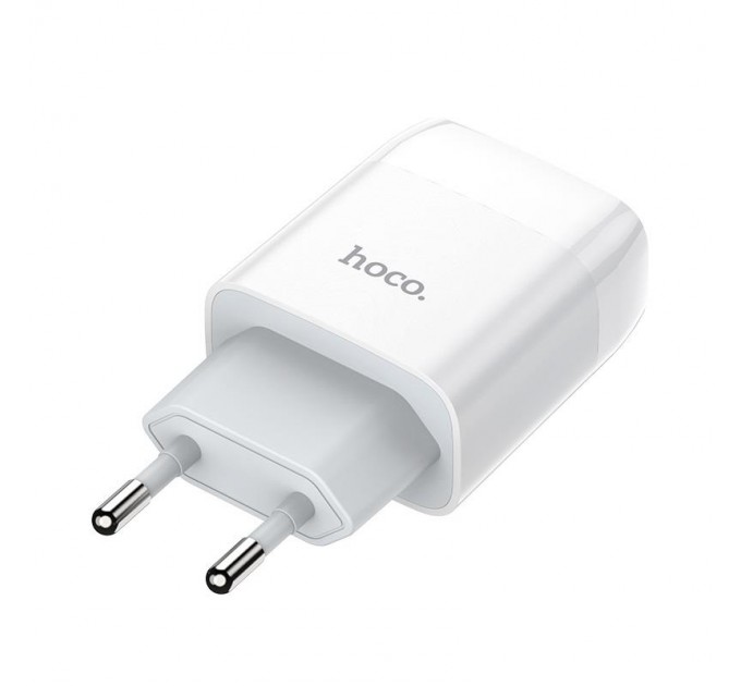 Зарядное устройство Hoco C72A Glorious (1USB, 2.1А) White (6931474713018) + кабель Type-C
