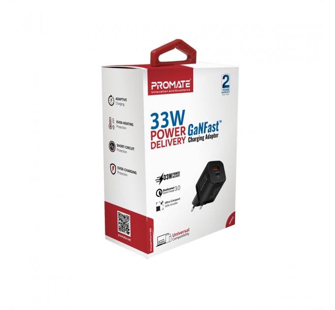 Promate Зарядное устройство Promate PowerPort-33 Black
