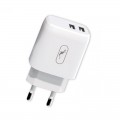 SkyDolphin Зарядний пристрій SkyDolphin SC22EB (2USB, 2.1A) White (MZP-000161)