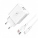 Зарядное устройство SkyDolphin SC30T (2USB, 2.1A) White (SDMZP-000113) + кабель Type-C
