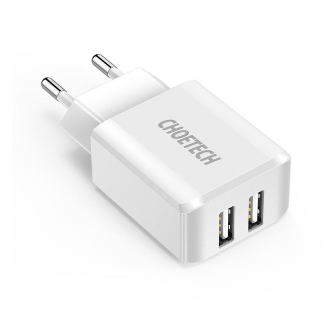 Choetech Сетевое зарядное устройство Choetech (2USBх2A) White (C0030)