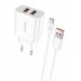 Foneng Сетевое зарядное устройство Foneng EU45 Dual USB Charger (2USBх2.4A) White (EU45-CH-TC) + кабель USB Type C