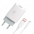 SkyDolphin Сетевое зарядное устройство SkyDolphin SC06T (1USBx2.4A) White (SDMZP-000179) + кабель USB Type-C