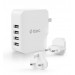 Сетевое зарядное устройство Ttec Quattro Traveler 4хUSB 5.1A/25Вт White (2SC02BUK)
