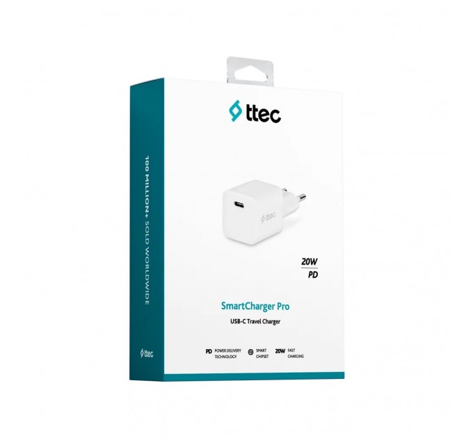 Ttec Сетевое зарядное устройство Ttec SmartCharger USB-C /20Вт White (2SCP01B)