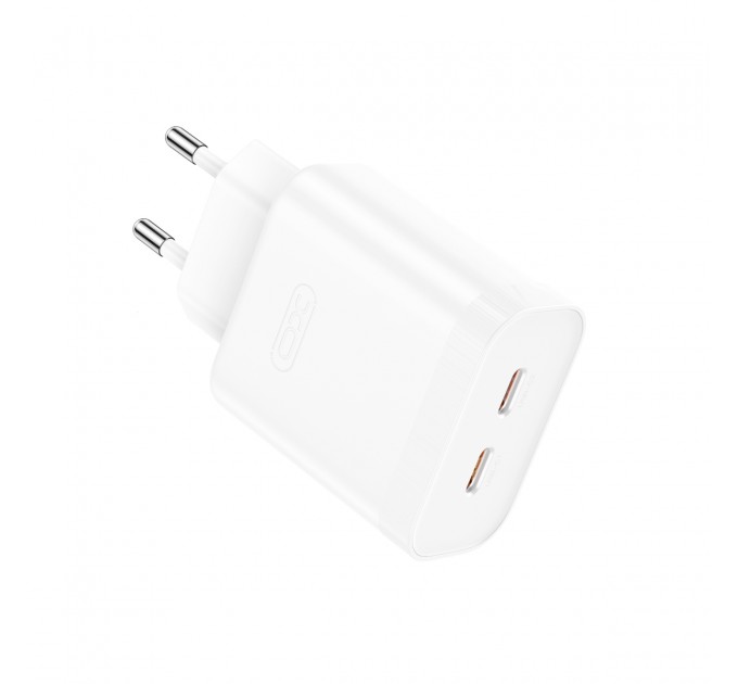 Сетевое зарядное устройство XO L105 (2USB-С, 3А) PD White (L105.white)