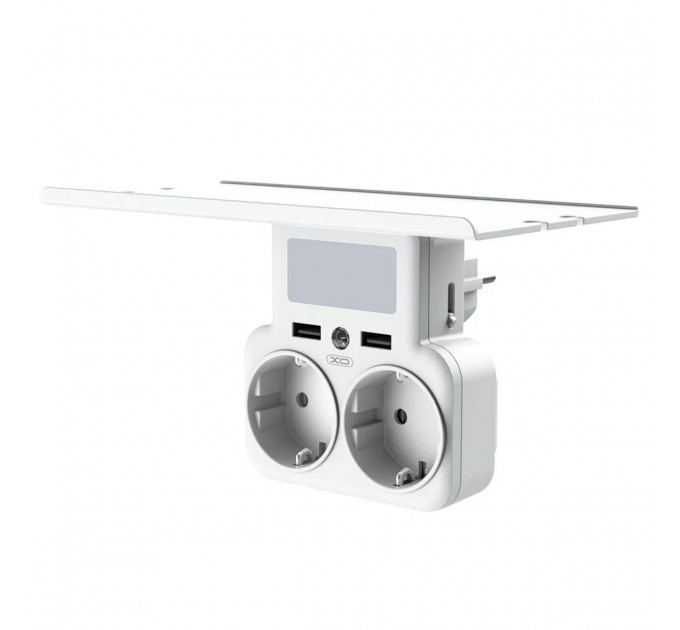 XO Мережевий зарядний пристрій XO WL09 (2 розетки 4000W; 2USB 2.4A) White (WL09.white)