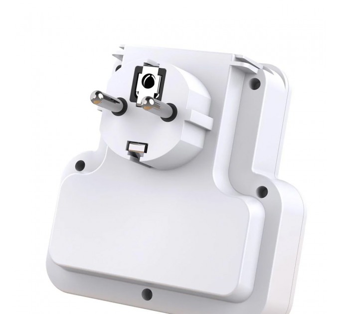 XO Мережевий зарядний пристрій XO WL09 (2 розетки 4000W; 2USB 2.4A) White (WL09.white)