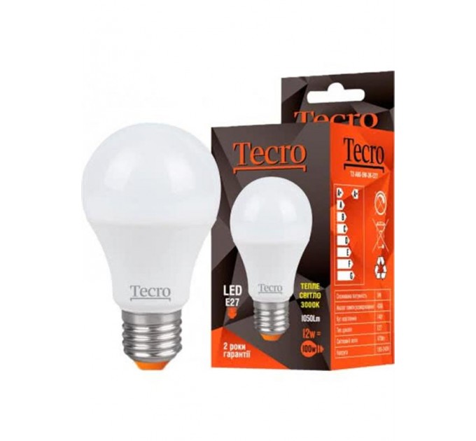 Tecro Лампа светодиодная Tecro 12W E27 3000K (TL-A60-12W-3K-E27)