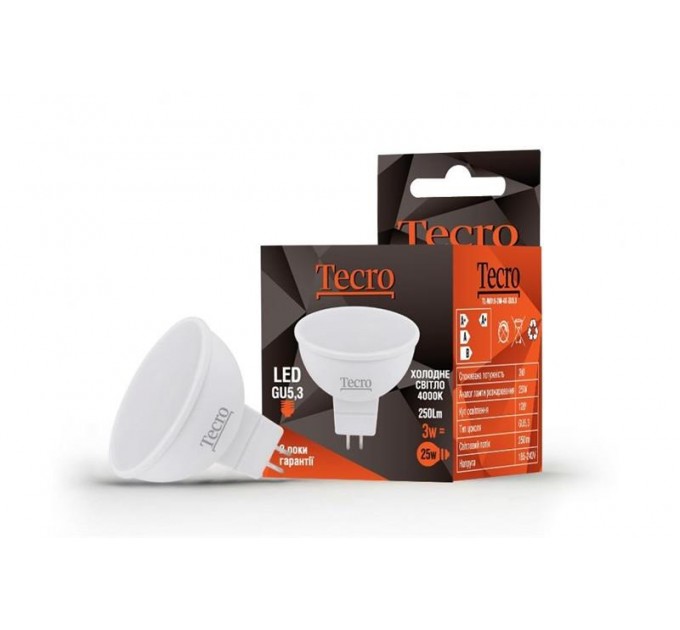 Tecro Лампа светодиодная Tecro 3W GU5.3 4000K (TL-MR16-3W-4K-GU5.3)