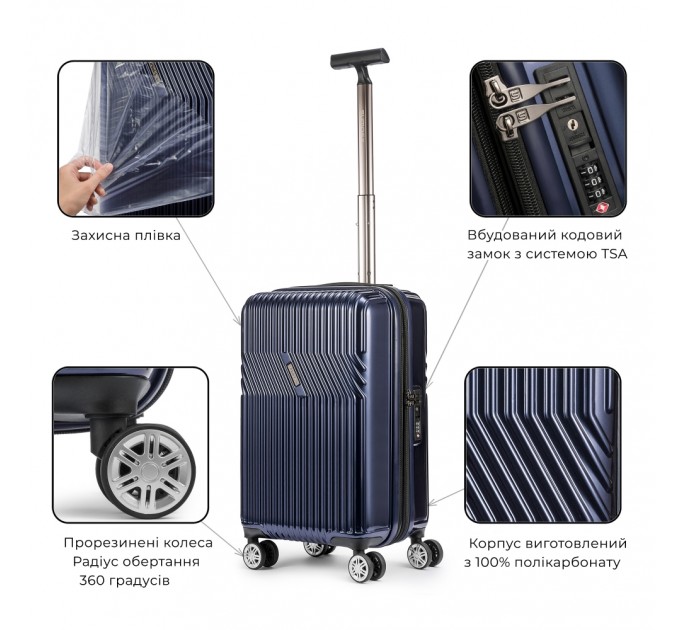 Sumdex Валіза Sumdex 20" (SWRH-720 NV) темно-синя