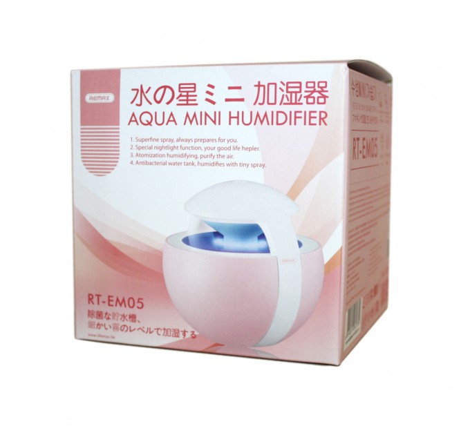 Зволожувач повітря Remax RT-EM05 Mercury рожевий (6954851282730)