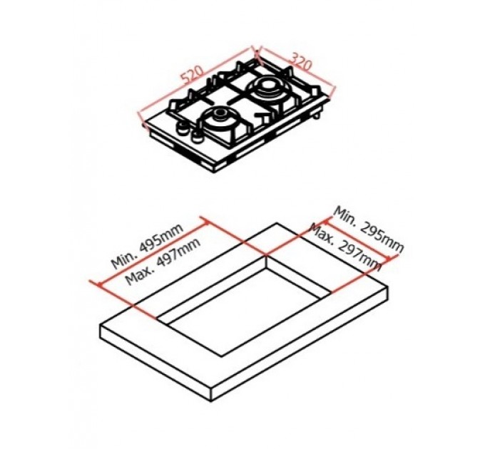 Fiesta Варильна поверхня Fiesta G32IXCH SBF