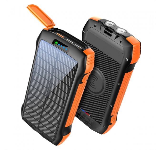 Promate Универсальная мобильная батарея Promate SolarTank-20PDQI 20W 20000mAh Black