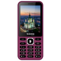 Мобильный телефон Sigma mobile X-style 31 Power Type-C Dual Sim Purple; 2.8" (320х240) TN / кнопочный моноблок / MediaTek MTK6261 / microSD до 32 ГБ / камера 0.3 Мп / 2G (GSM) / Bluetooth / 130х57х13 мм, 127 г / 3100 мАч / фиолетовый