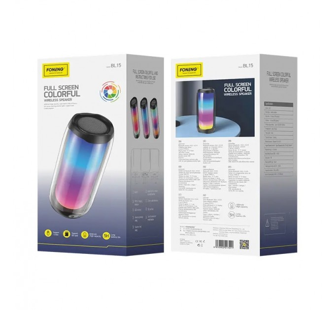Акустическая система Foneng BL15 Full Screen Colorful Bluetooth Speaker (BL15-BS-FSC)