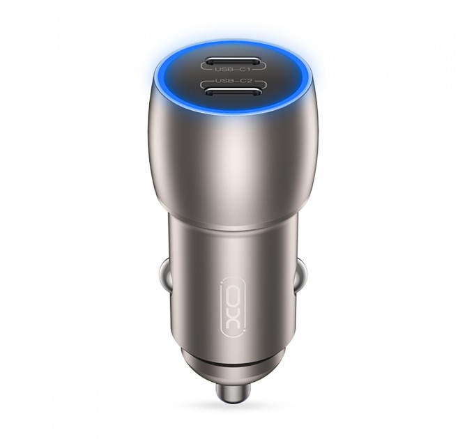 Автомобільний зарядний пристрій XO CC51 (2USB-C, 3А) PD Tranish (CC51.tranish)