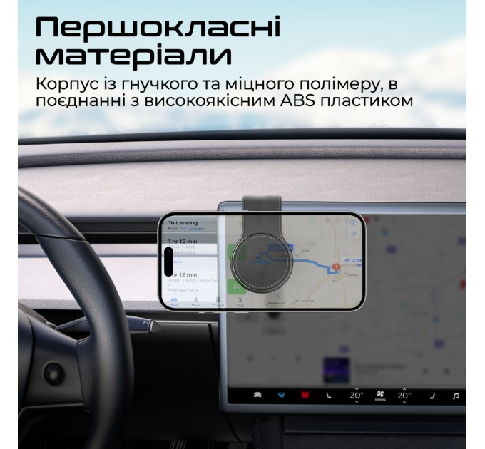 Promate Бездротовий зарядний пристрій Promate Laxmount-15W MagSafe Black (laxmount-15w)