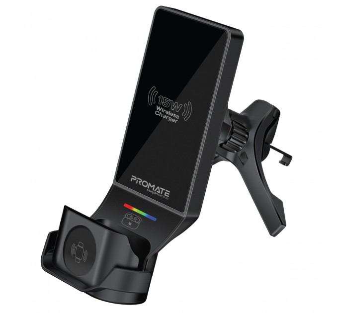 Promate Бездротовий зарядний пристрій Promate MagDrive-Trio MagSafe Black (magdrive-trio.black)