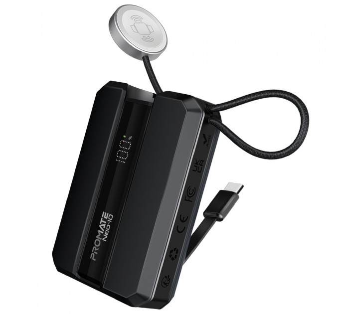 Promate Універсальна мобільна батарея Promate Neo-10 10000mAh 30W Black (neo-10.black)