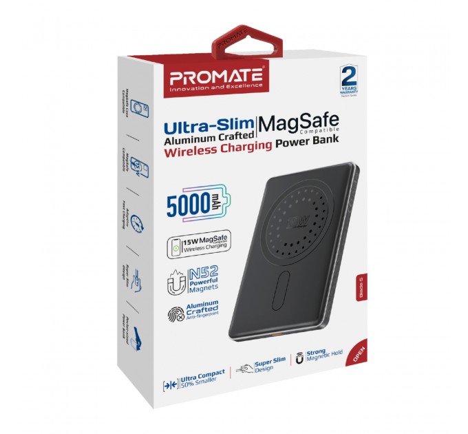 Універсальна мобільна батарея Promate Blade-5 5000mAh 20W Black (blade-5.black)