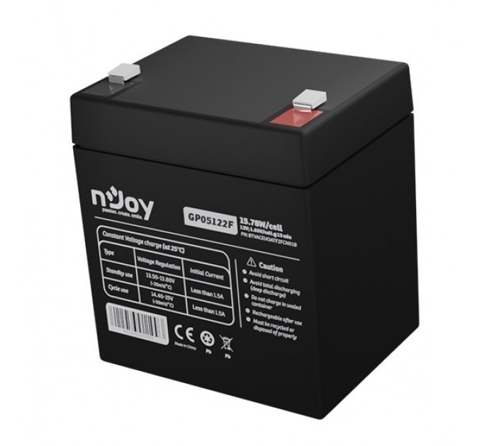 nJoy Акумуляторна батарея Njoy GP05122F 12V 5AH (BTVACEUOATF2FCN01B) AGM