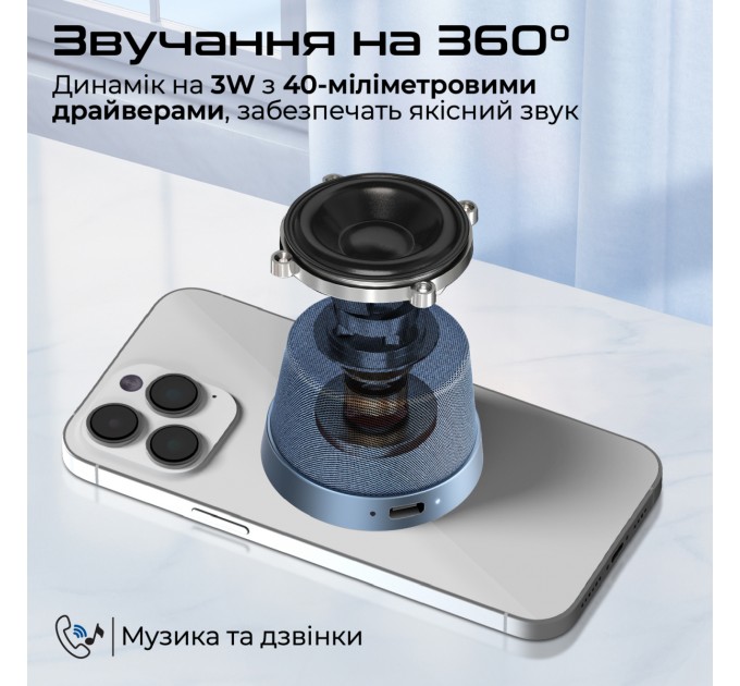 Promate Акустична система Promate Punch 3W Navy (punch.navy)