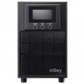 nJoy ИБП NJOY Aten Pro 2000 (PWUP-OL200AP-AZ01B), Online, 3 x Schuko, USB, LCD, металл