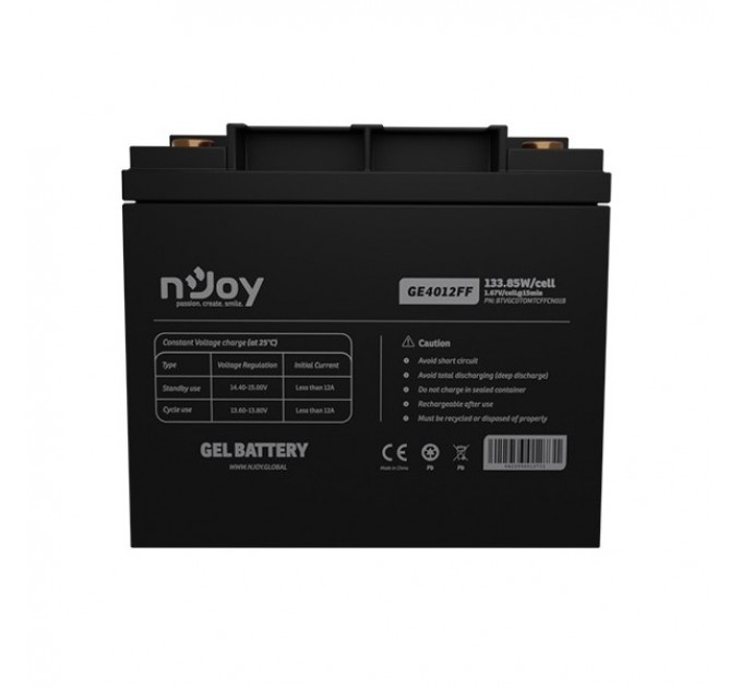 nJoy Акумуляторна батарея Njoy GE4012FF 12V 40AH (BTVGCDTOMTCFFCN01B) GEL