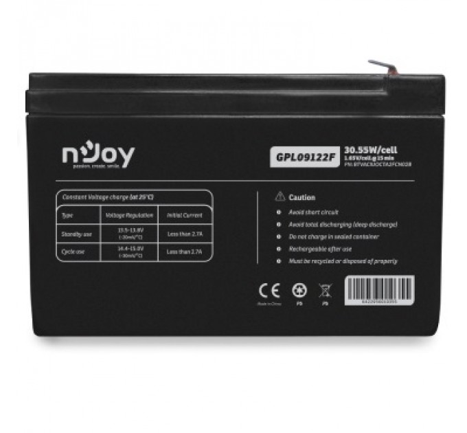 Аккумуляторная батарея Njoy GGPL09122F 12V 9AH (BTVACIUOCTA2FCN02B) AGM
